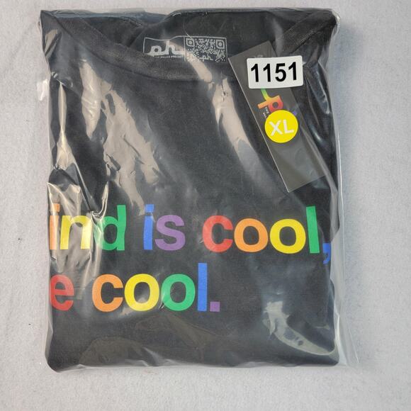 Phluid Project Shirt Mens XL Black Kind Is Cool Be Cool Pride Graphic (1151) - Picture 6 of 6